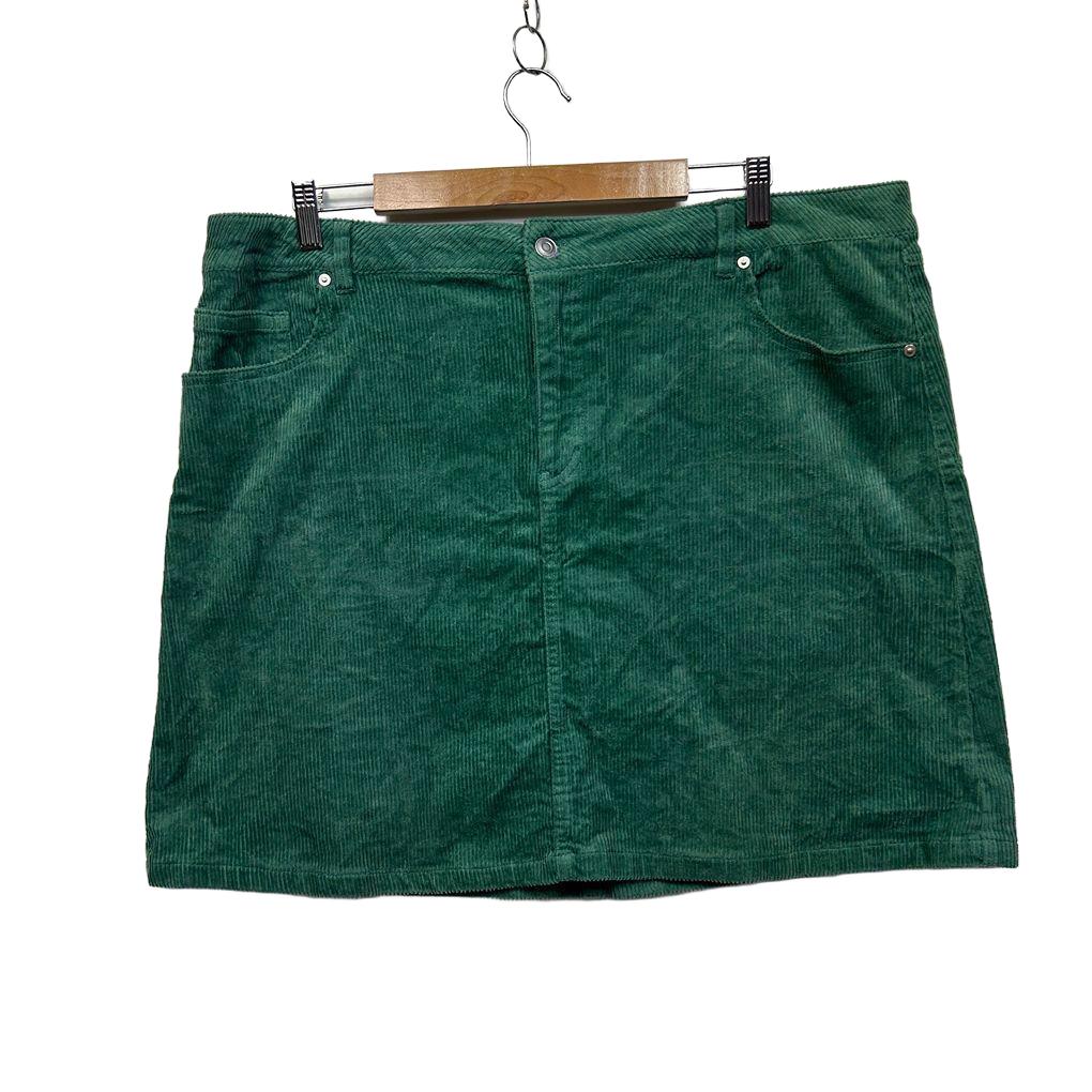 Anko Green Corduroy Cotton Skirt - Size 20
