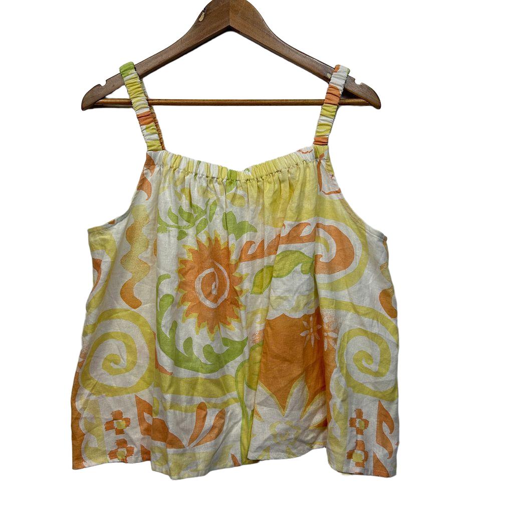 Anko Yellow Linen Cami Top - Size 16