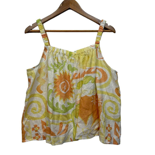 Anko Yellow Linen Cami Top - Size 16