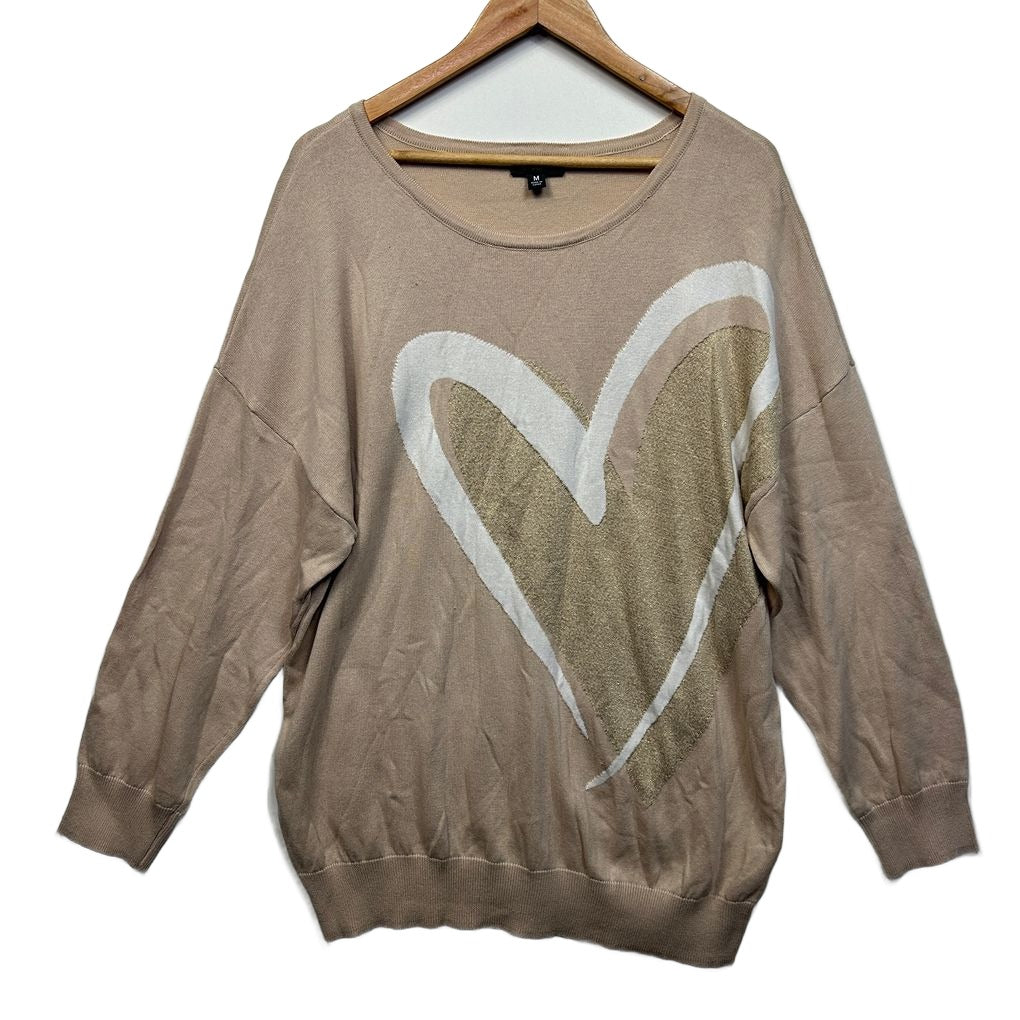 Autograph Beige Cotton Jumper - Size 18/M