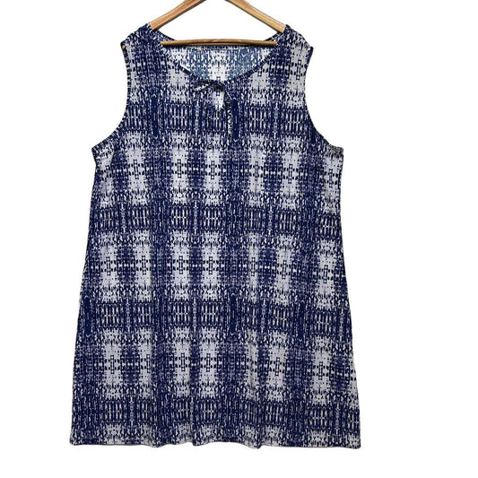 Avella Navy and White Dress - Size 24