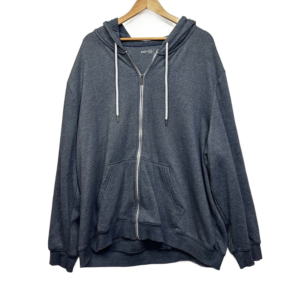 AXL+CO Charcoal Cotton Zip Hoodie - Size 5XL