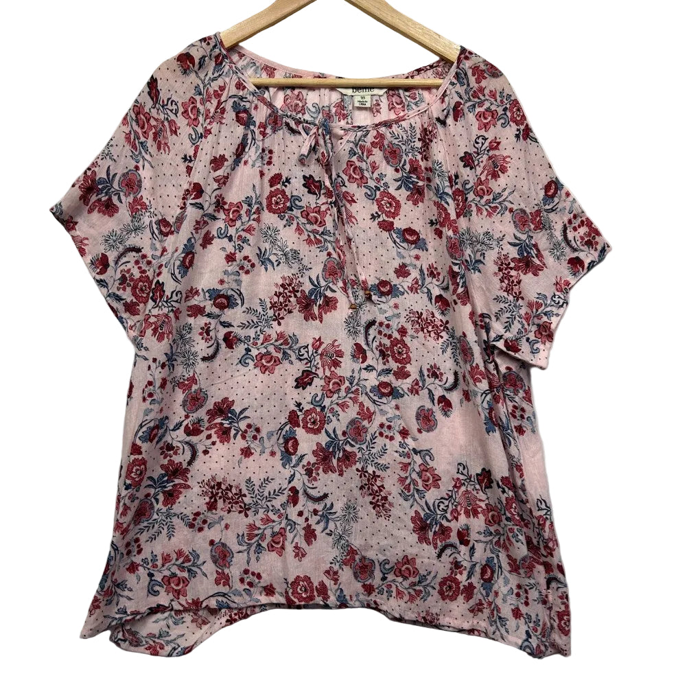 Beme Multicoloured Floral Top - Size 18