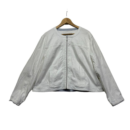 White denim jacket front view