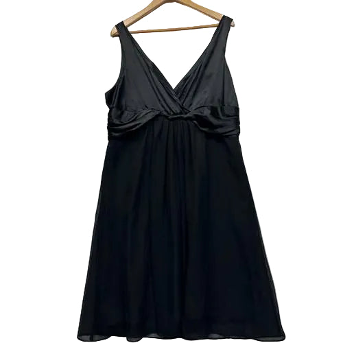 Sara Black Empire Waist Dress