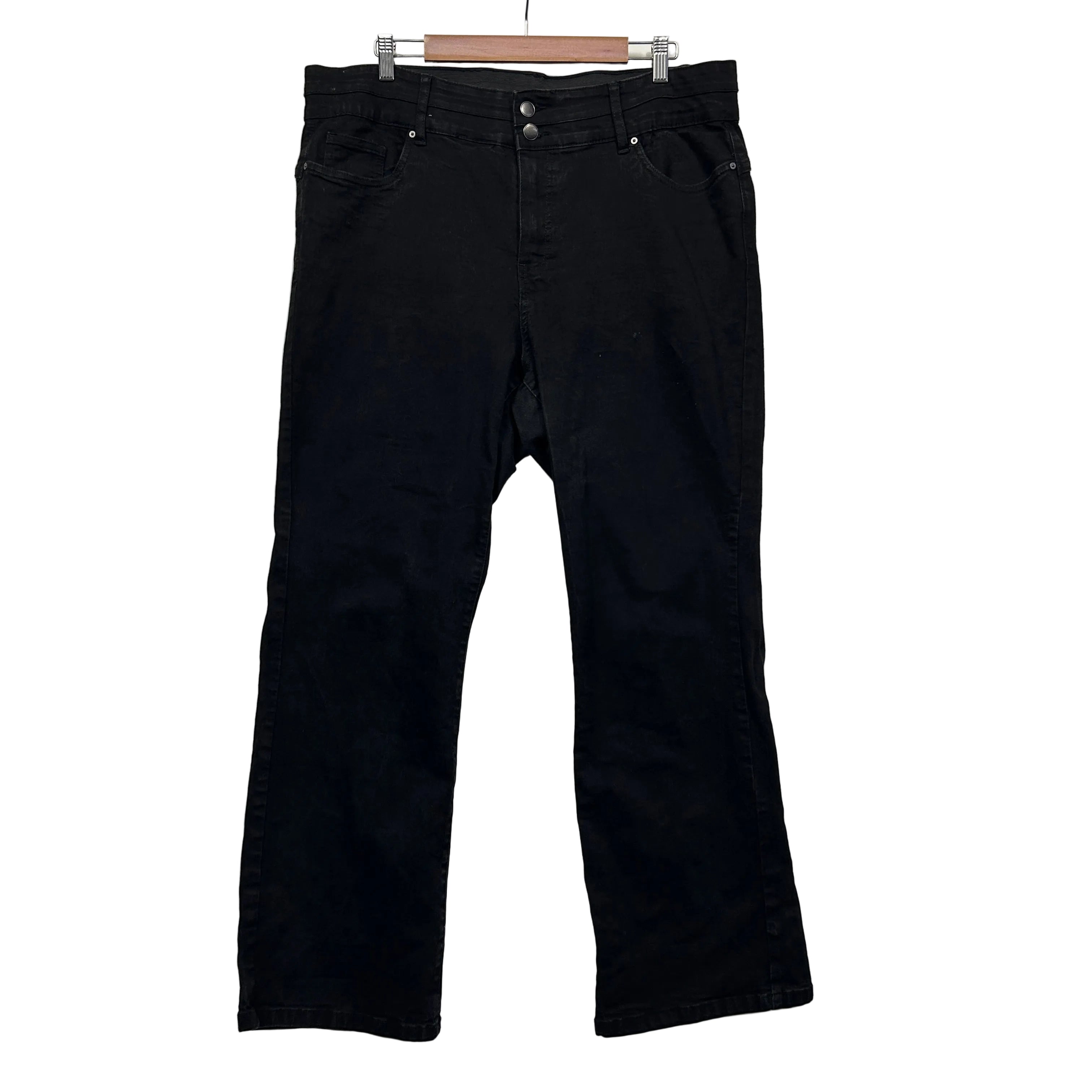 Autograph Black Cotton Denim Jeans - Size 20