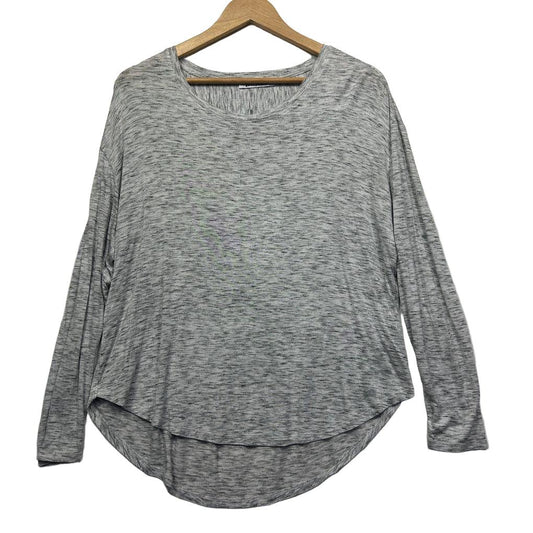 Grey long sleeve top front view