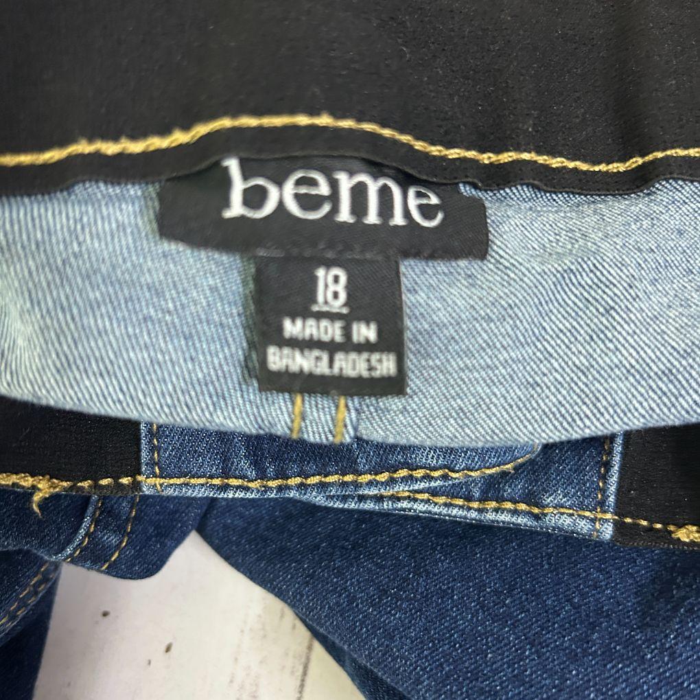 beme Blue Cotton Jeans - Size 18