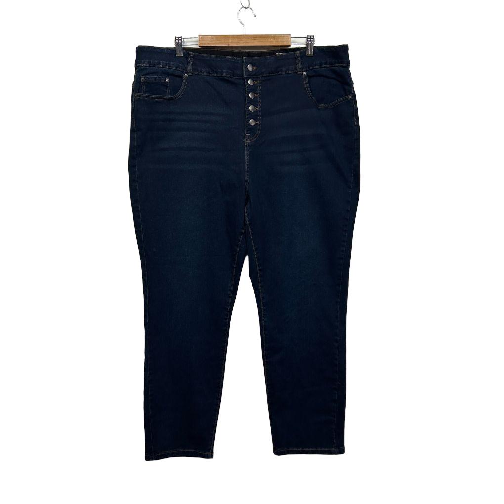 beme Blue Skinny Jeans Dark Wash Jeans - Size 24