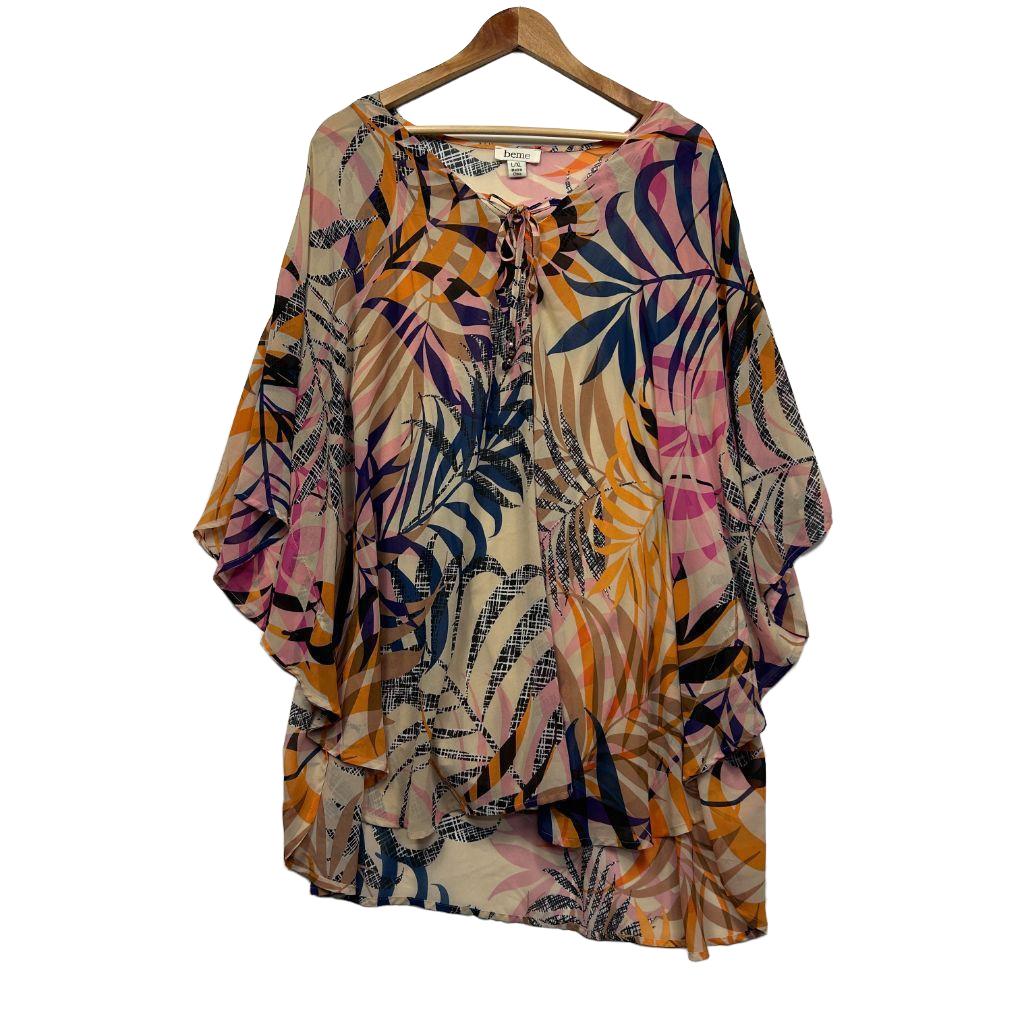 beme Tropical Print Polyester Kaftan - Size L/XL
