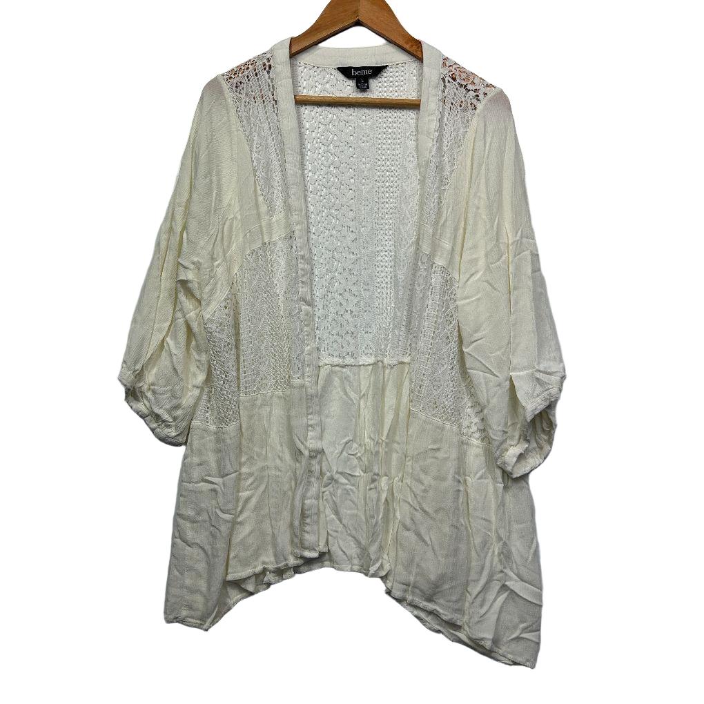 beme White Lace Kimono - Size 20/L