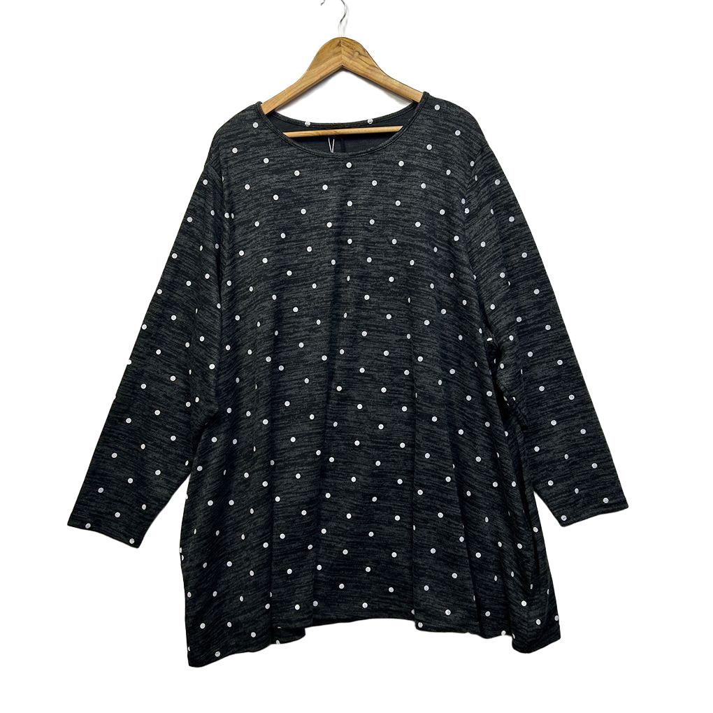 Bloomchic Black Spot Top - Size 34