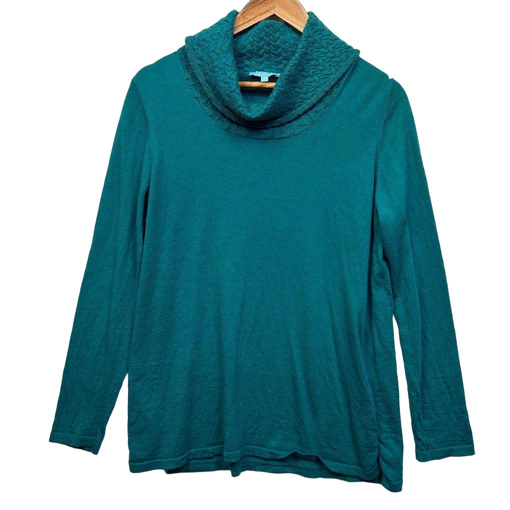 Blue Illusion Teal Jumper - Size L