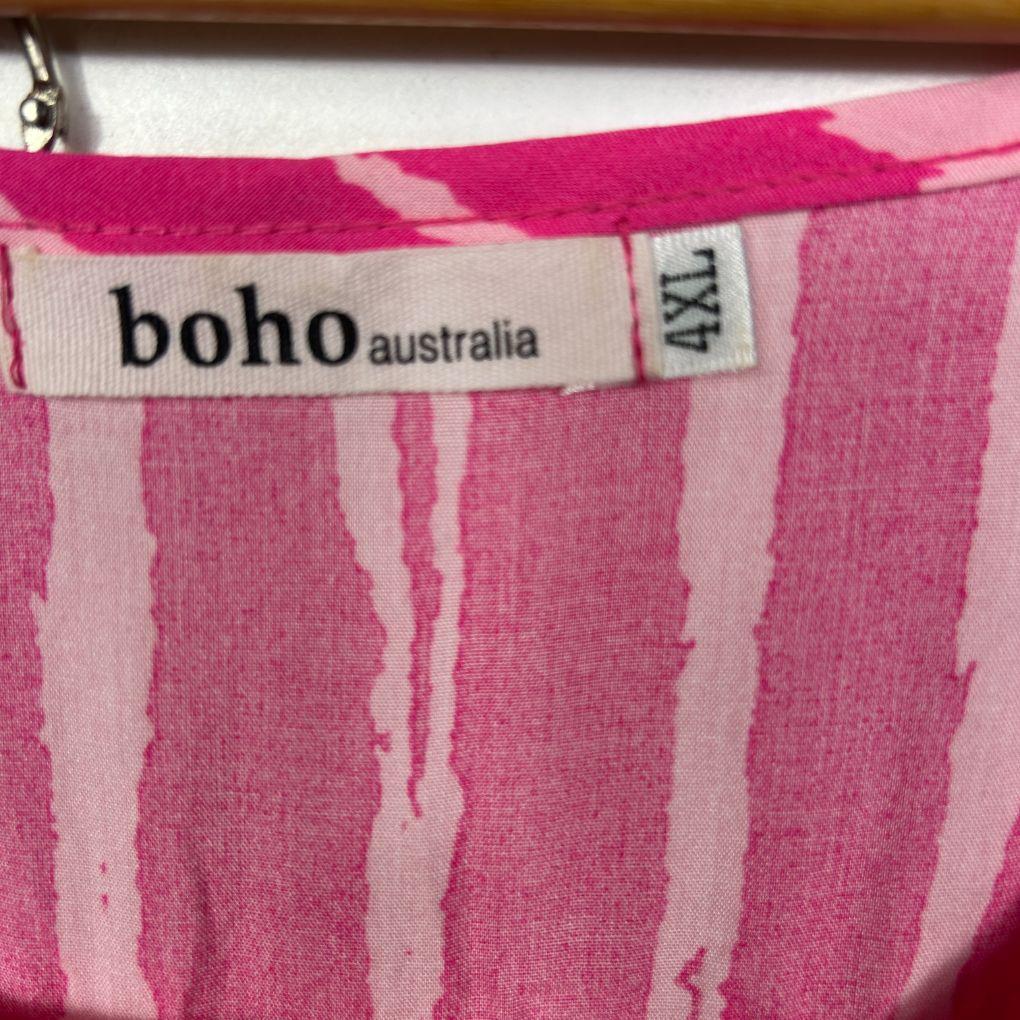 boho australia Pink Stripe Dress - Size 4XL/20/22