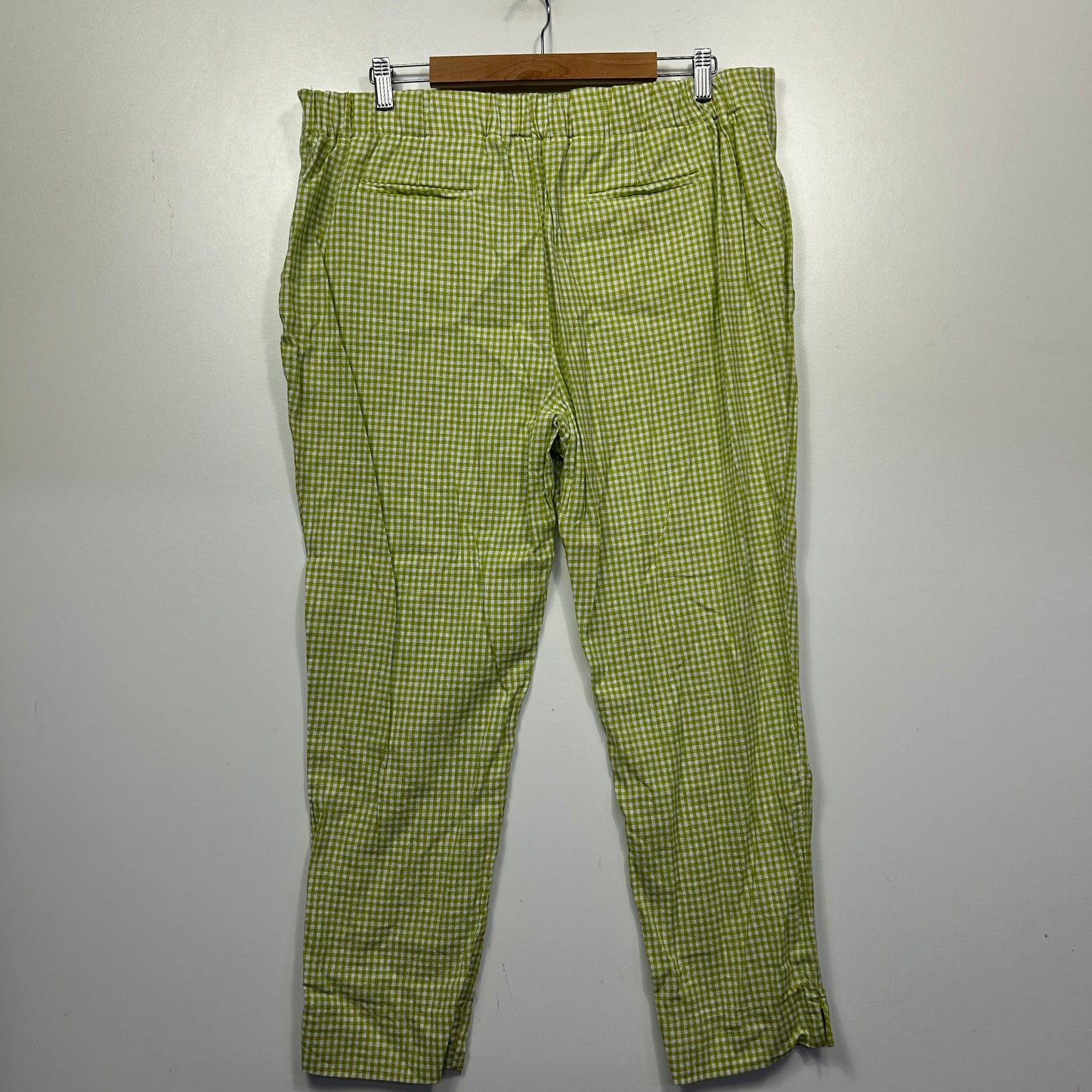 Capture Lime Gingham Pants - Size 18