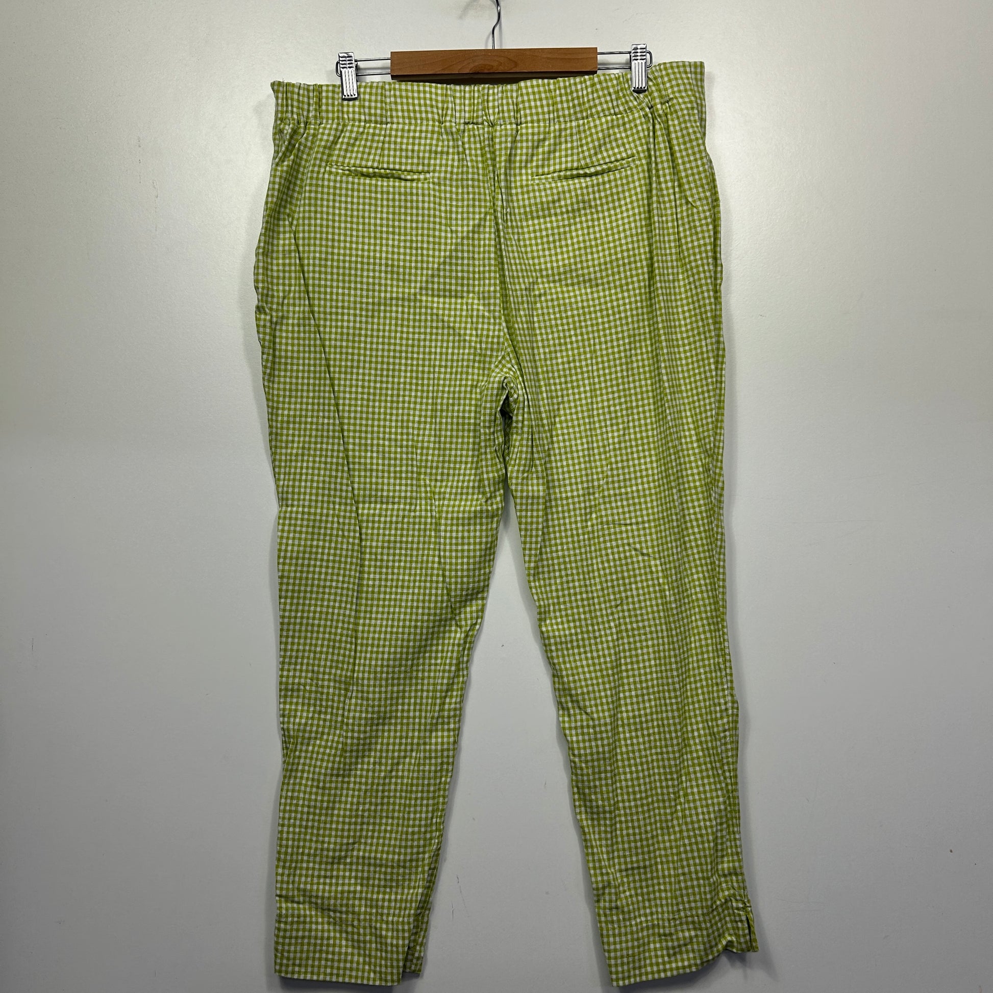 Capture Lime Gingham Pants - Size 18