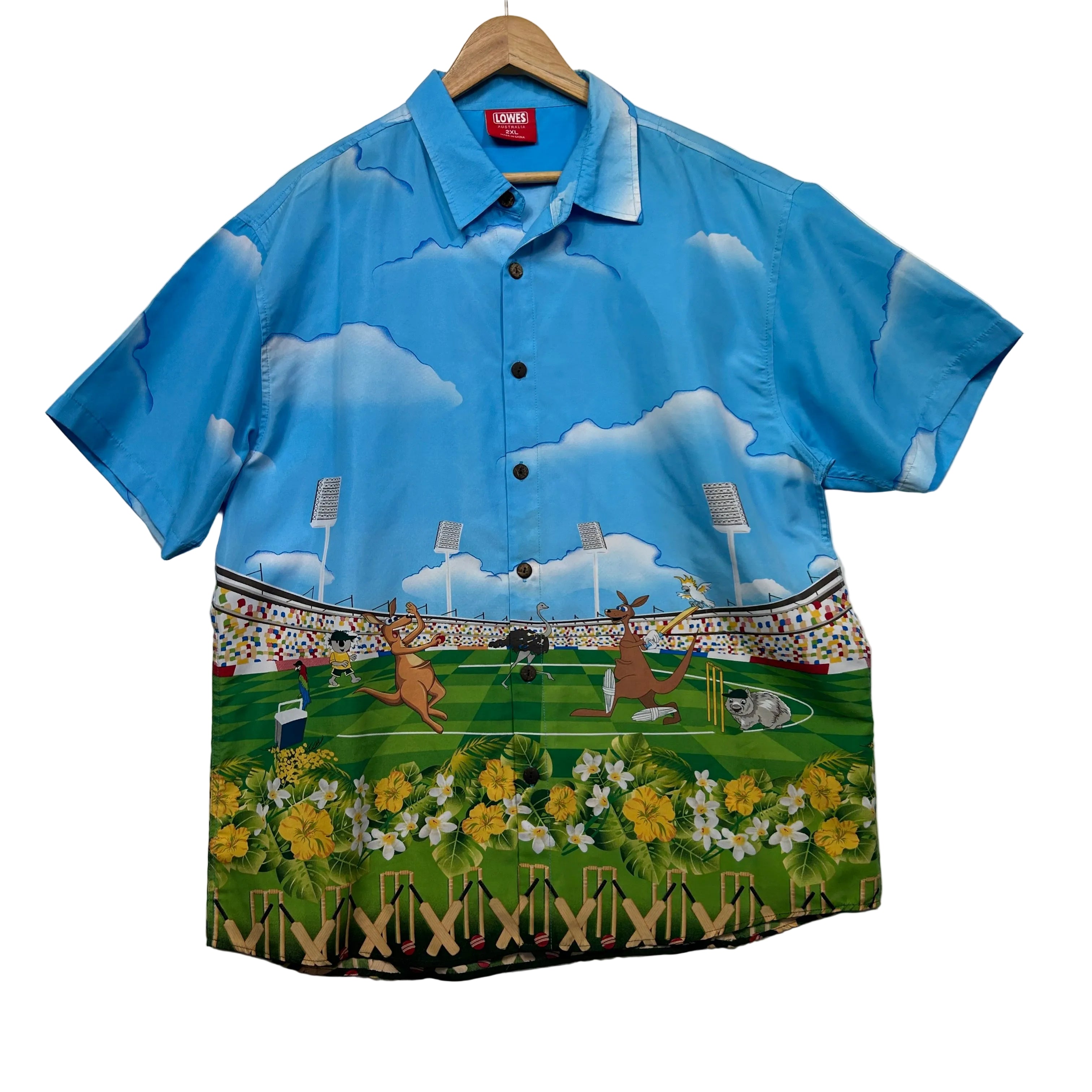 Lowes Aussie Cricket Short Sleeve Shirt - Size 2XL