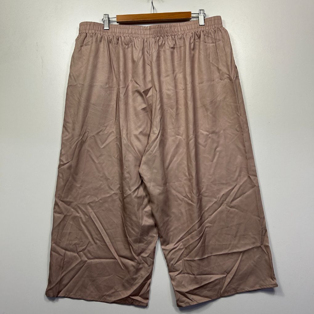 Beige cropped pants front view