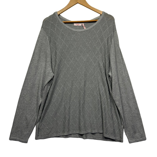Grey long sleeve top front view
