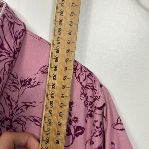 Ezi Bed Sleep Mauve Floral Pyjama Shirt - Size 14