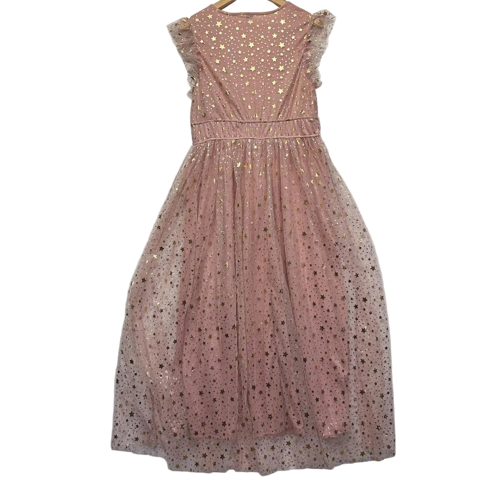 Mauve tulle dress with sparkle embellishment front view