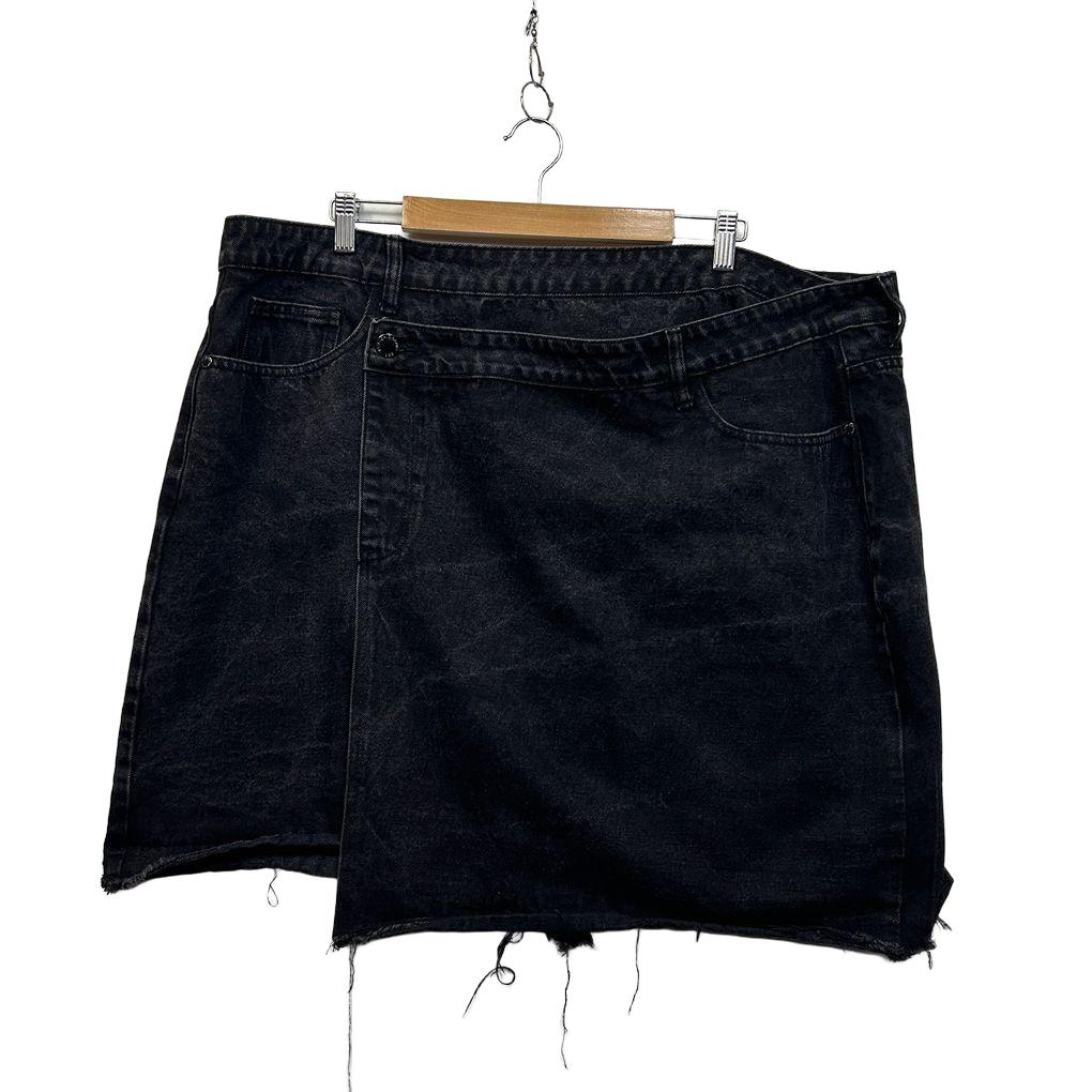 City Chic Black Cotton Skirt - Size XXL/22/24