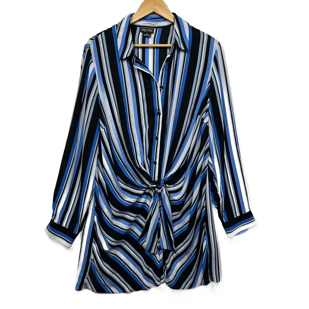 City Chic Blue Top - Size 18/M