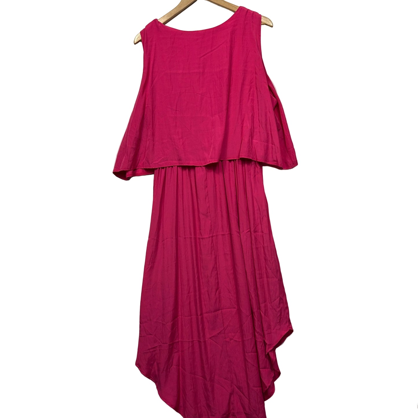 Burgundy layered dress front view