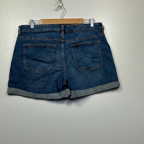 Target Blue Cuffed Denim Shorts - Size 16