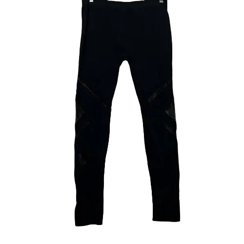 Girl Xpress Black Mesh Panel Leggings - Size L