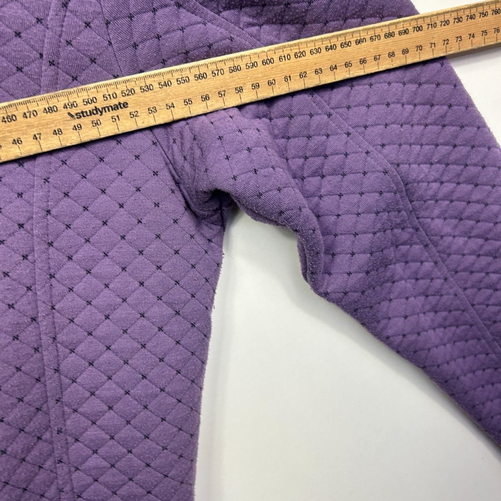 Black Pepper Purple Quilted Pullover - Size 18