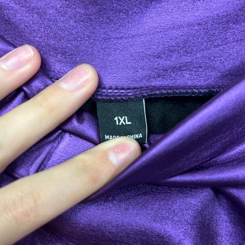 Unbranded Purple Satin Skater Skirt - Size 1XL