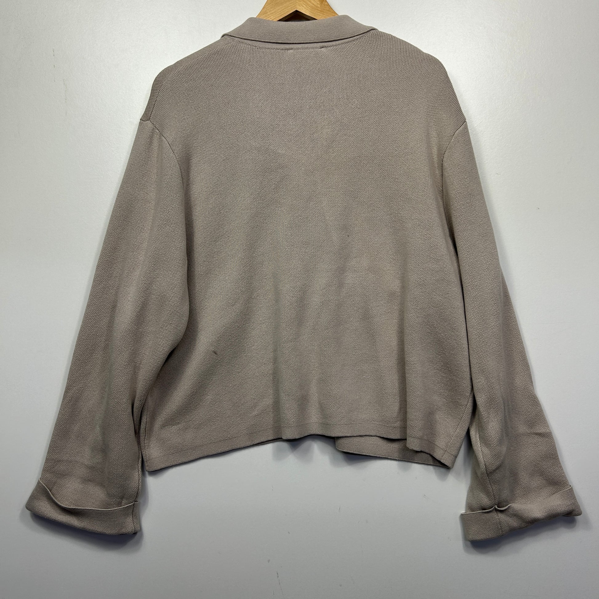 Beige sweatshirt back view