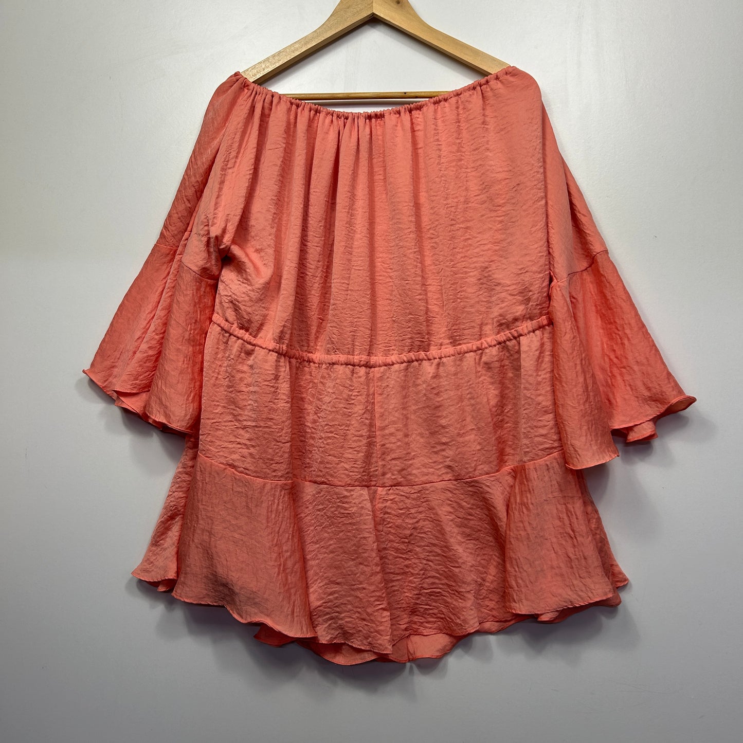 Rust red blouse front view