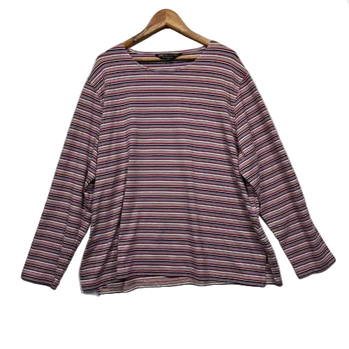 Extra Pepper By Breakaway Multicoloured Striped Long Sleeve Top - Size 24