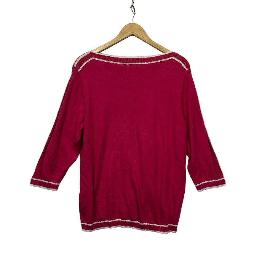 Burgundy sweater front view