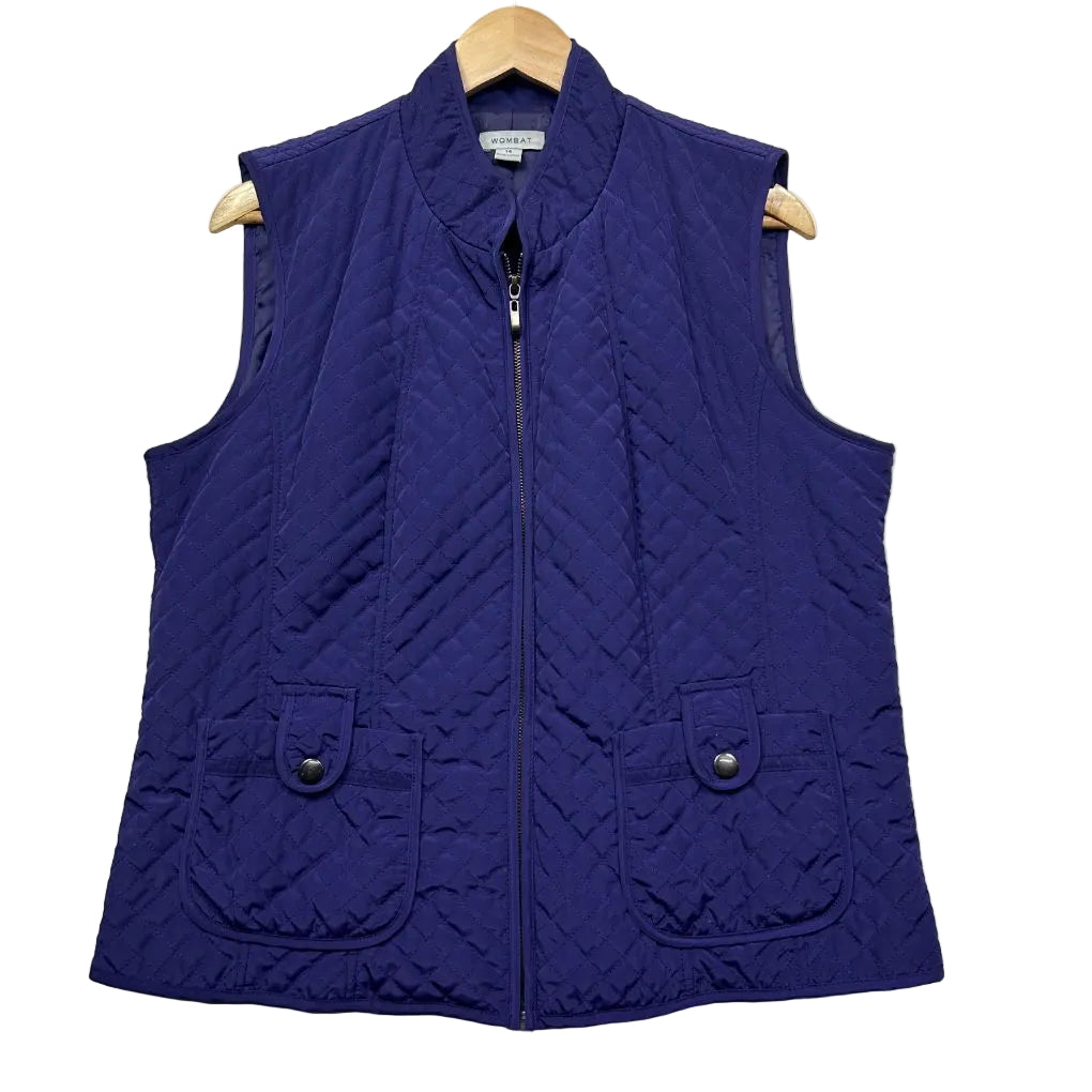 Wombat Purple Quilted Vest - Size 14