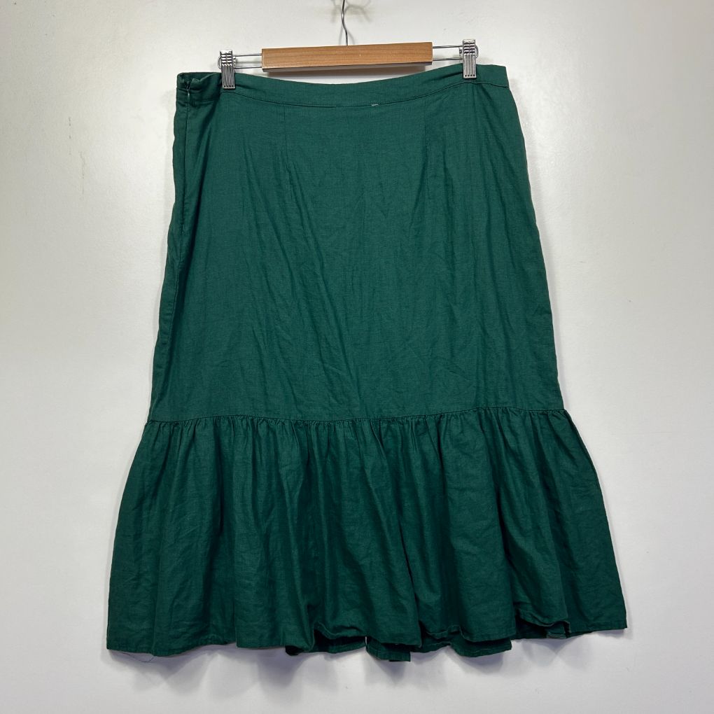 Green skirt front view