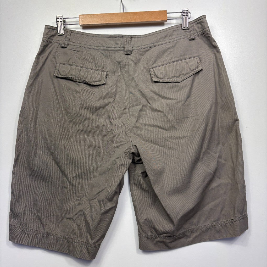 Khaki shorts back view