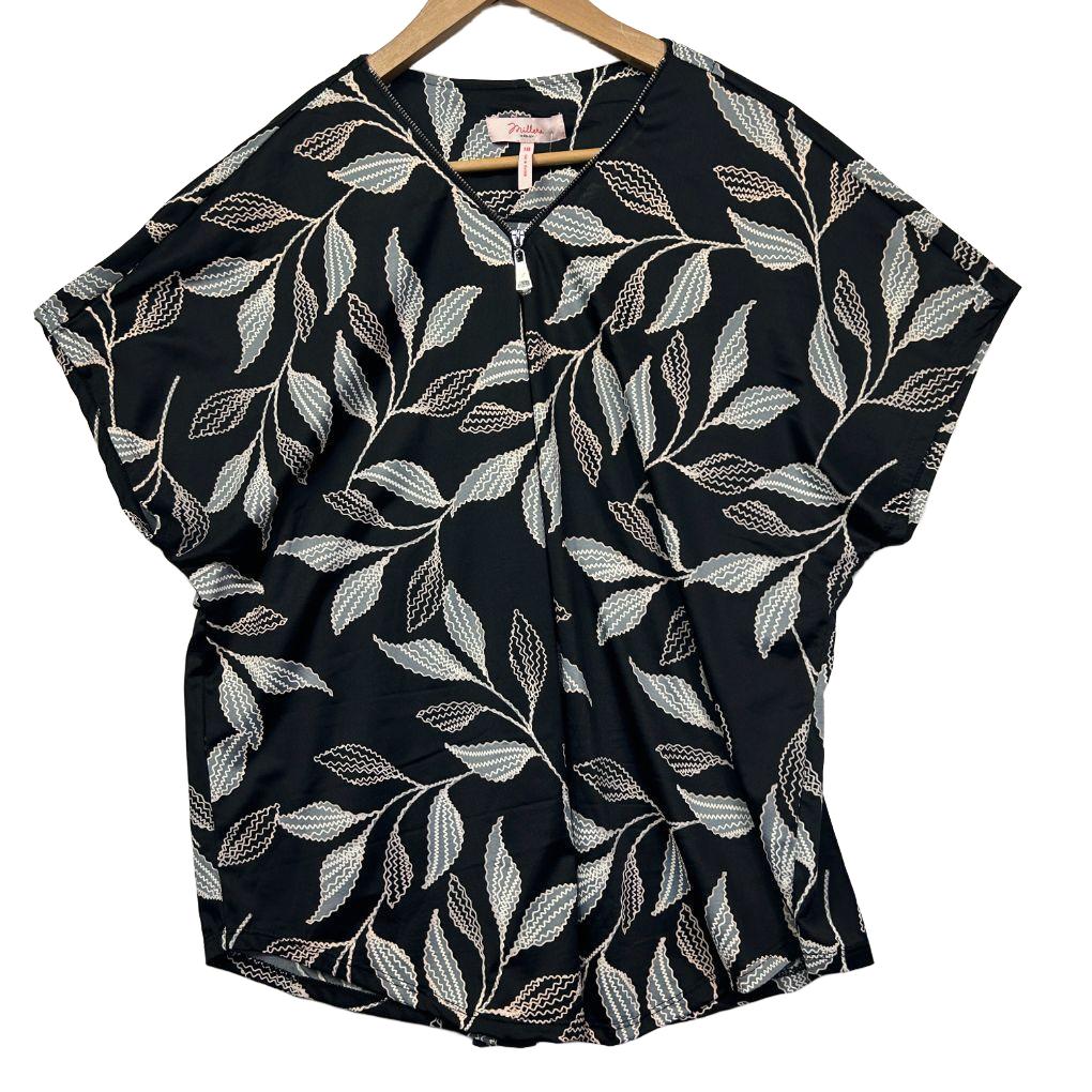 Millers Leaf Black Top - Size 18