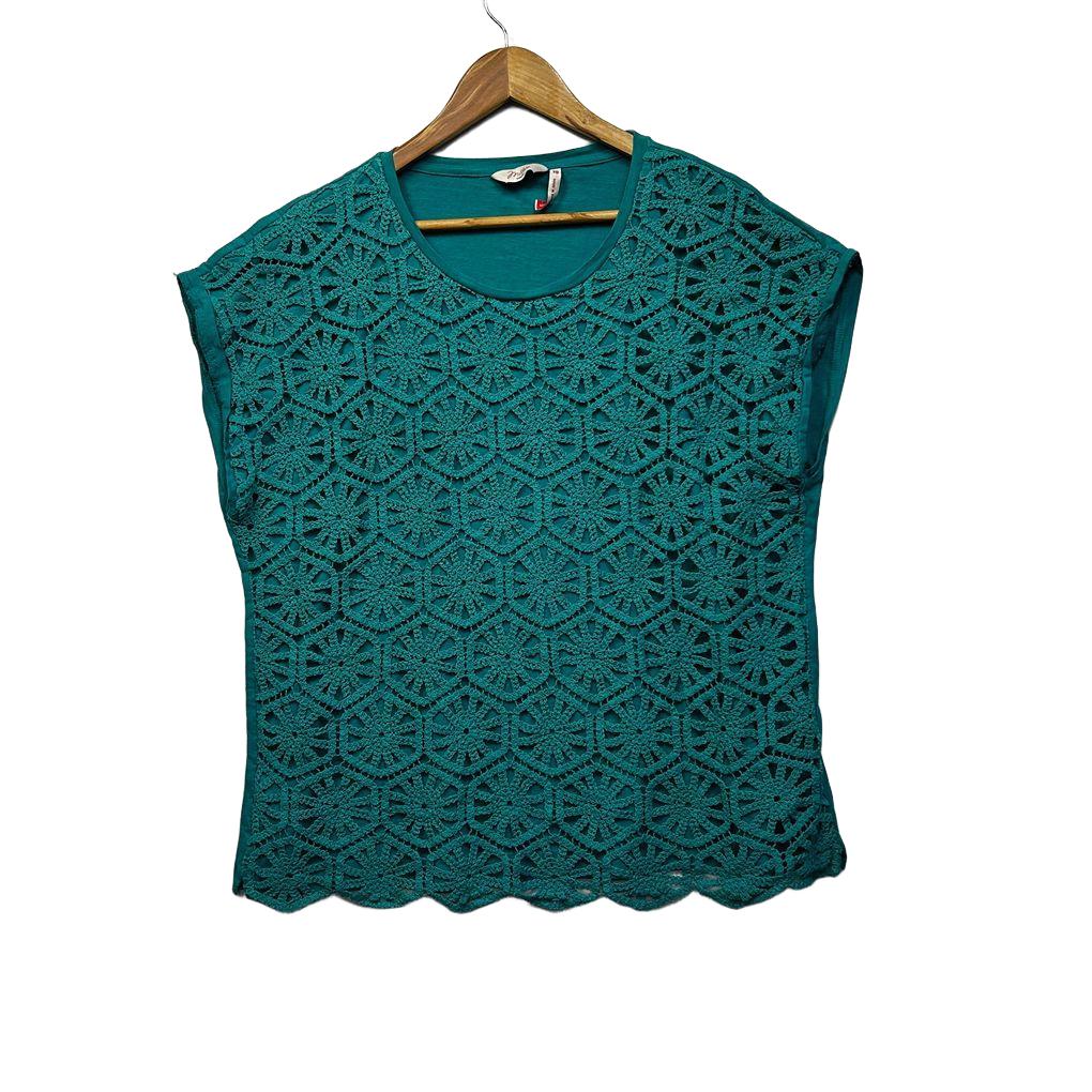 Millers Green Cotton Top - Size 18