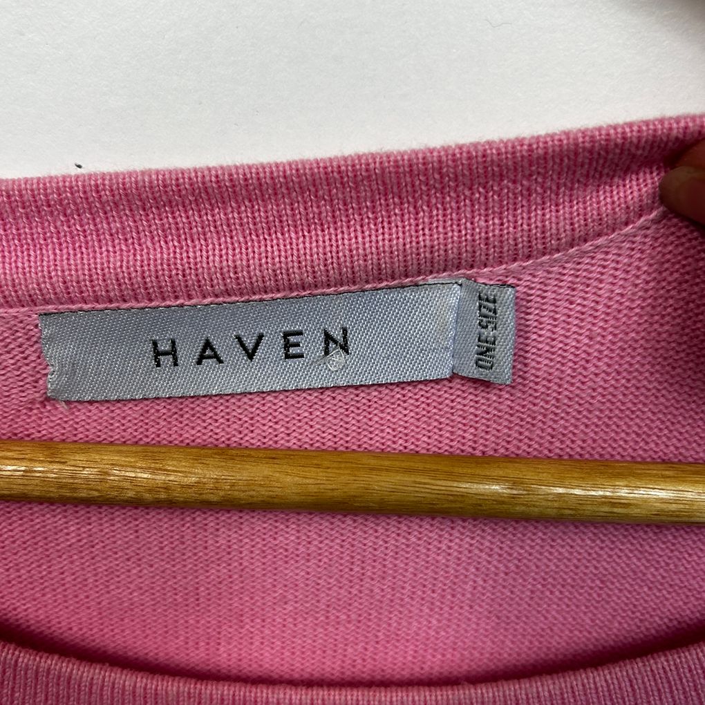 Haven Pink Sequin Star Cotton Jumper - One Size