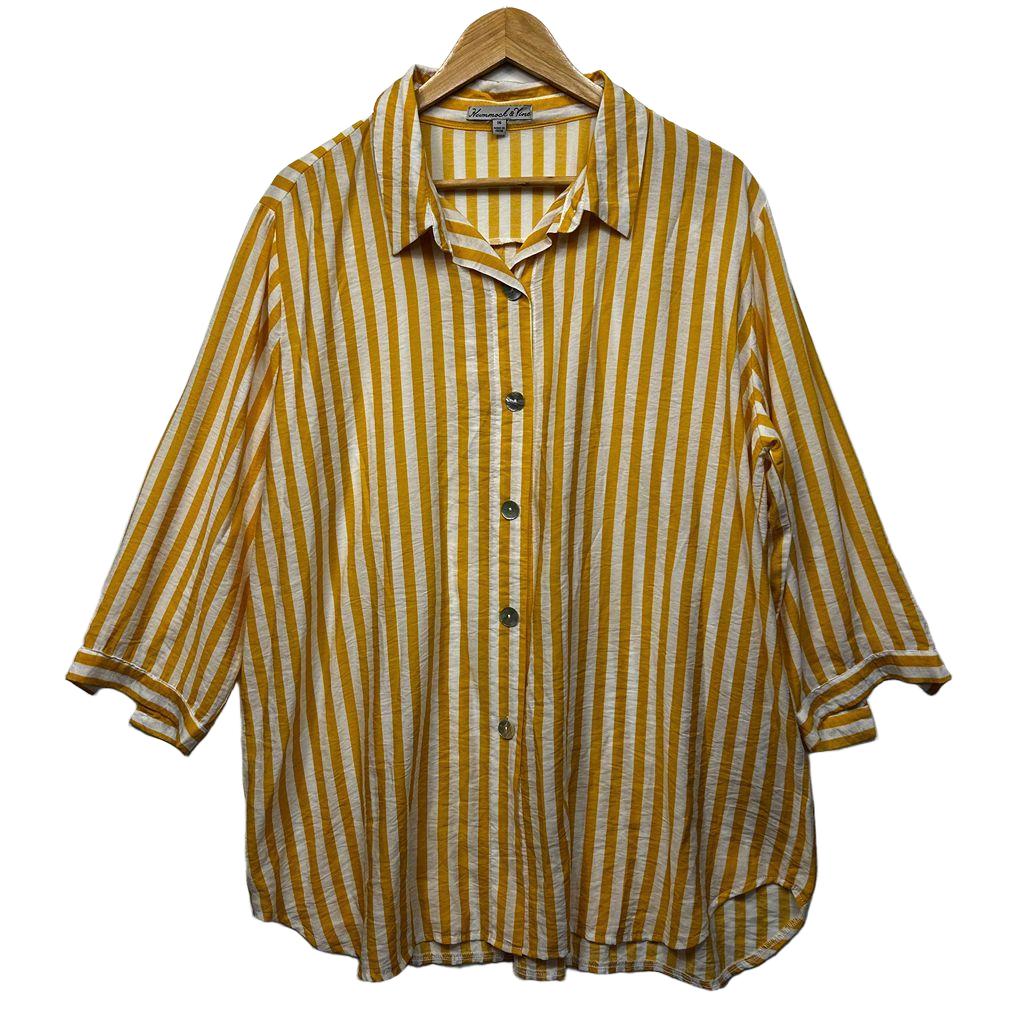 Hammock & Vine Yellow Striped Shirt - Size 16