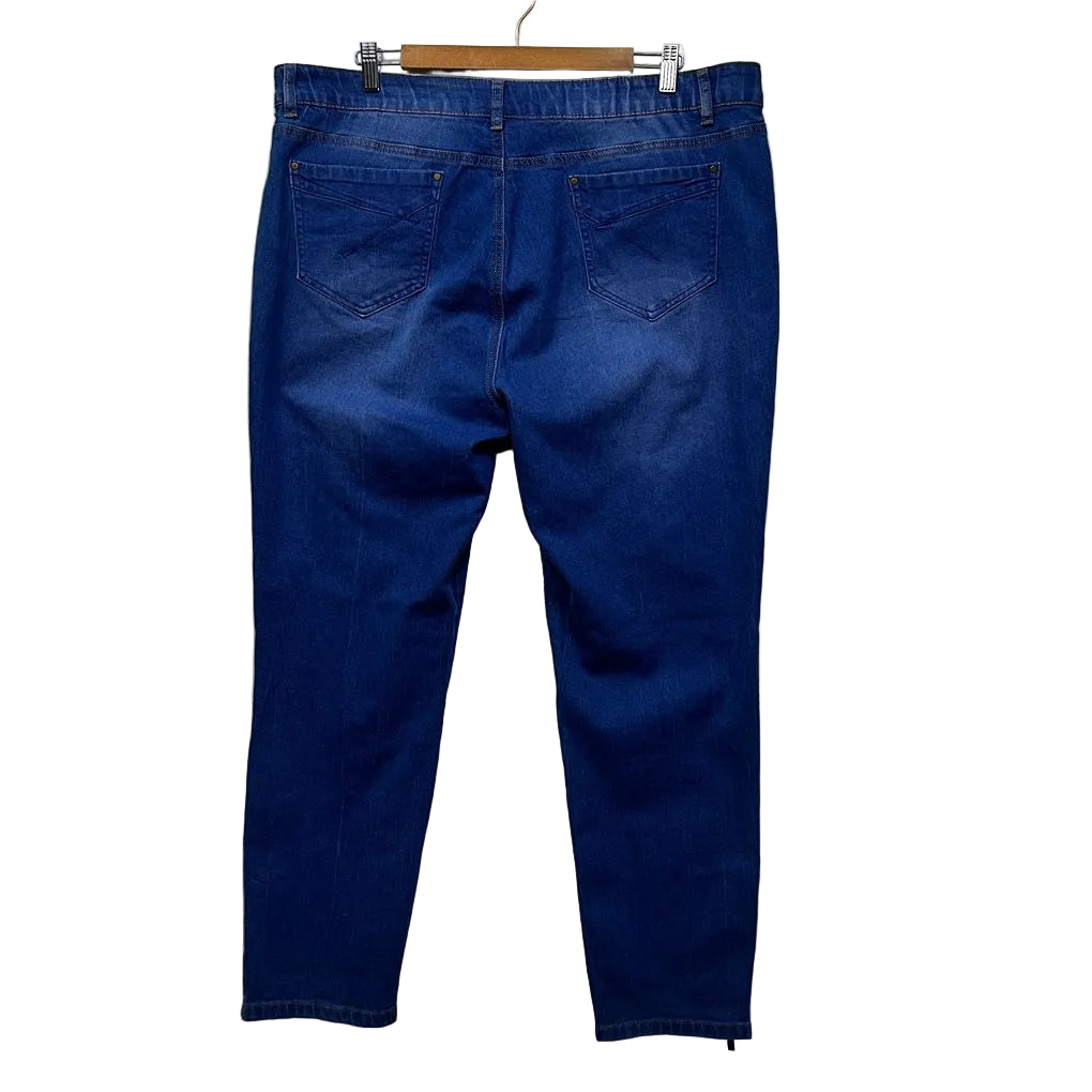 Rockmans Blue Pull On Pants Jeans - Size 20