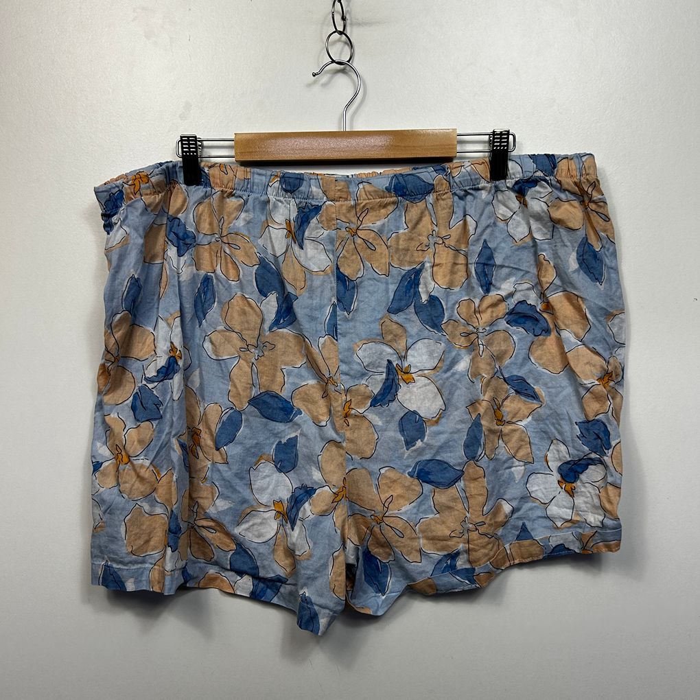 Anko Blue Plus Size Cotton Sleep Shorts - Size 24
