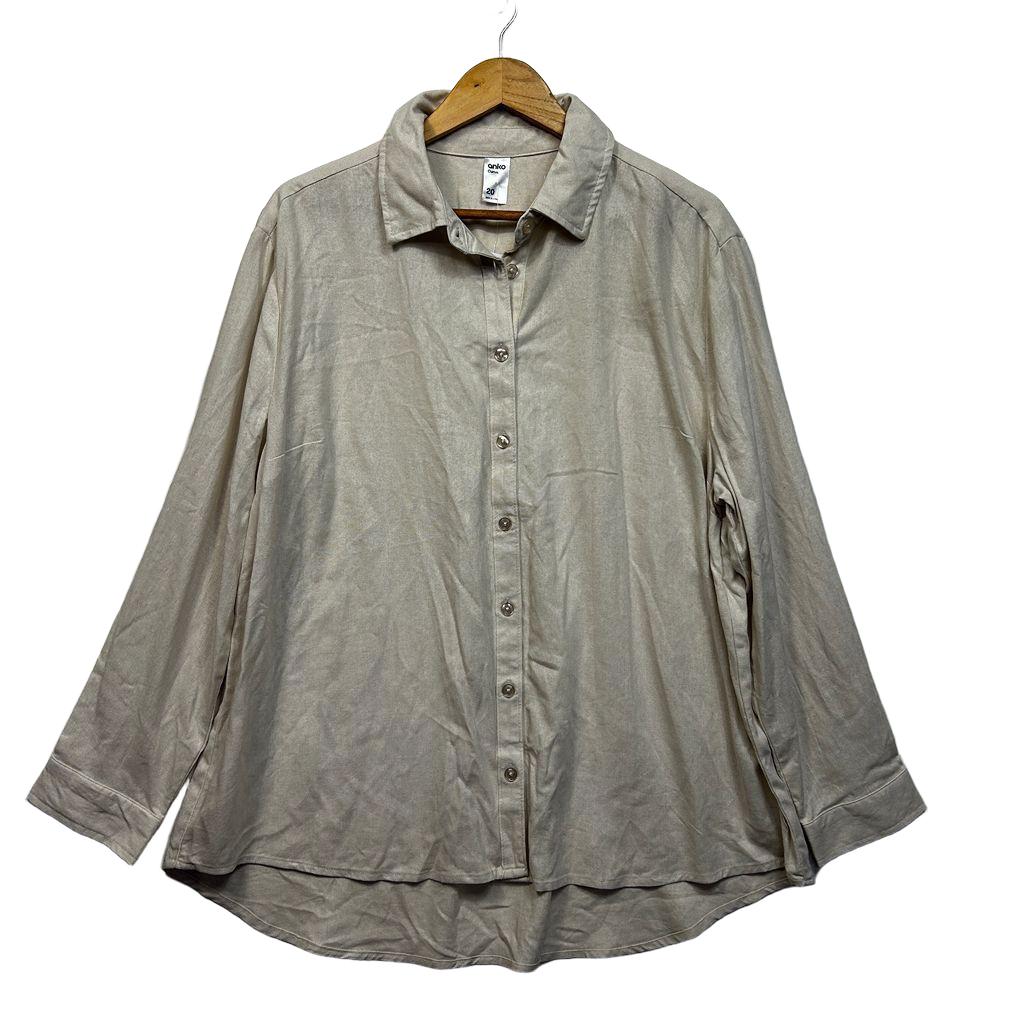 Anko Beige Linen Shirt - Size 20