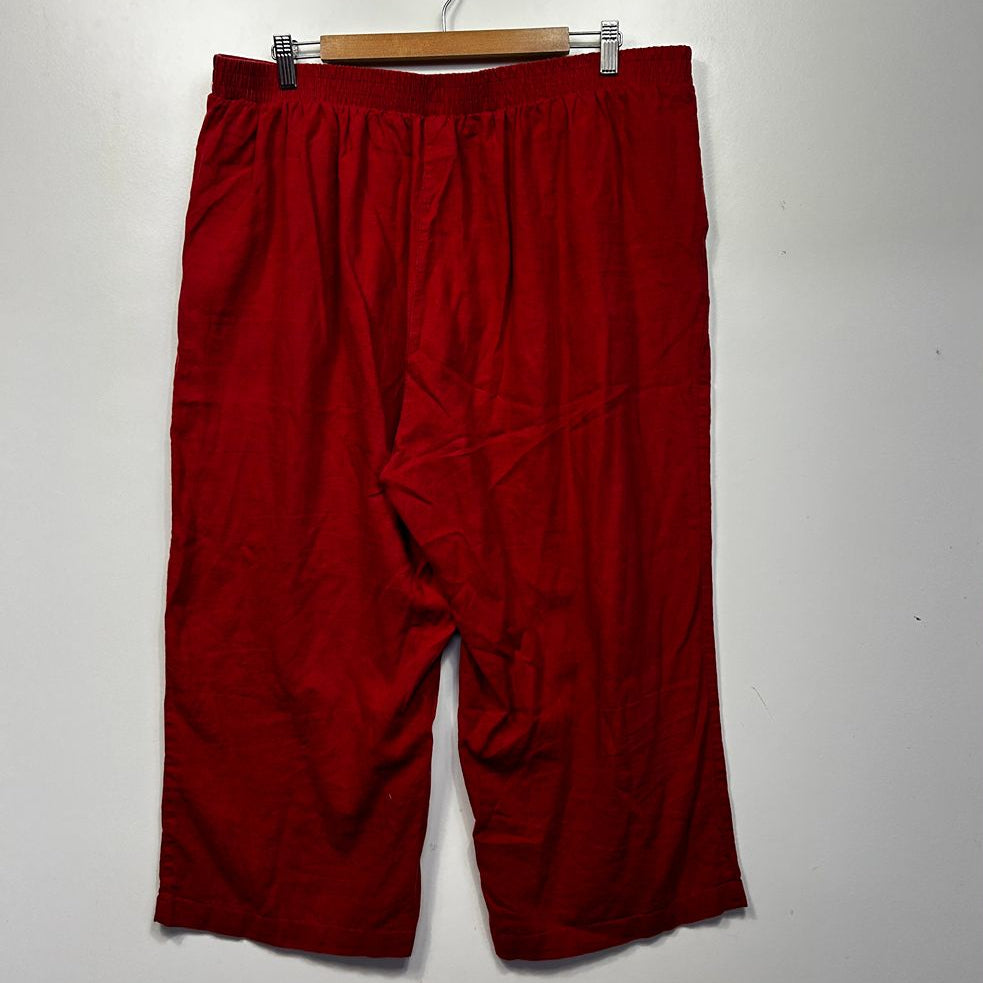 Suzanne Grae Linen Red Pants - Size 16