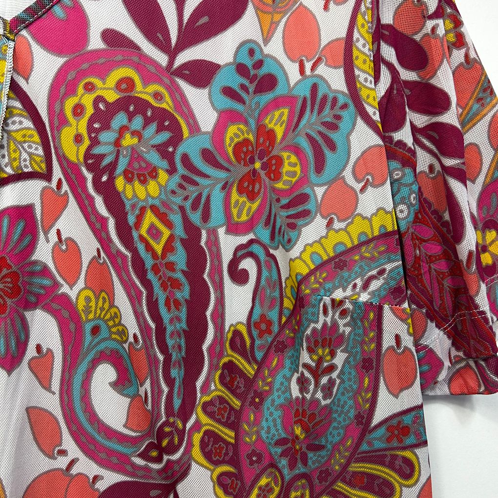 Taking Shape Multicoloured Paisley Top - Size 18/M
