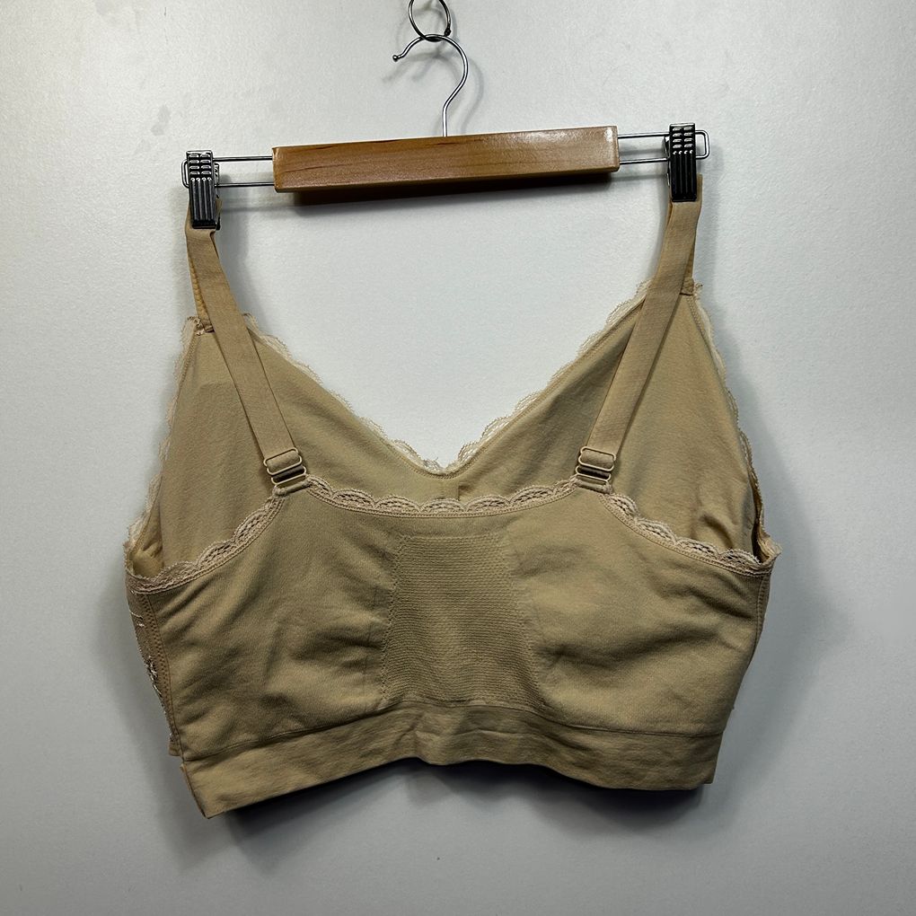 SaraMia Beige Plus Size Lace Bralette - Size 4X