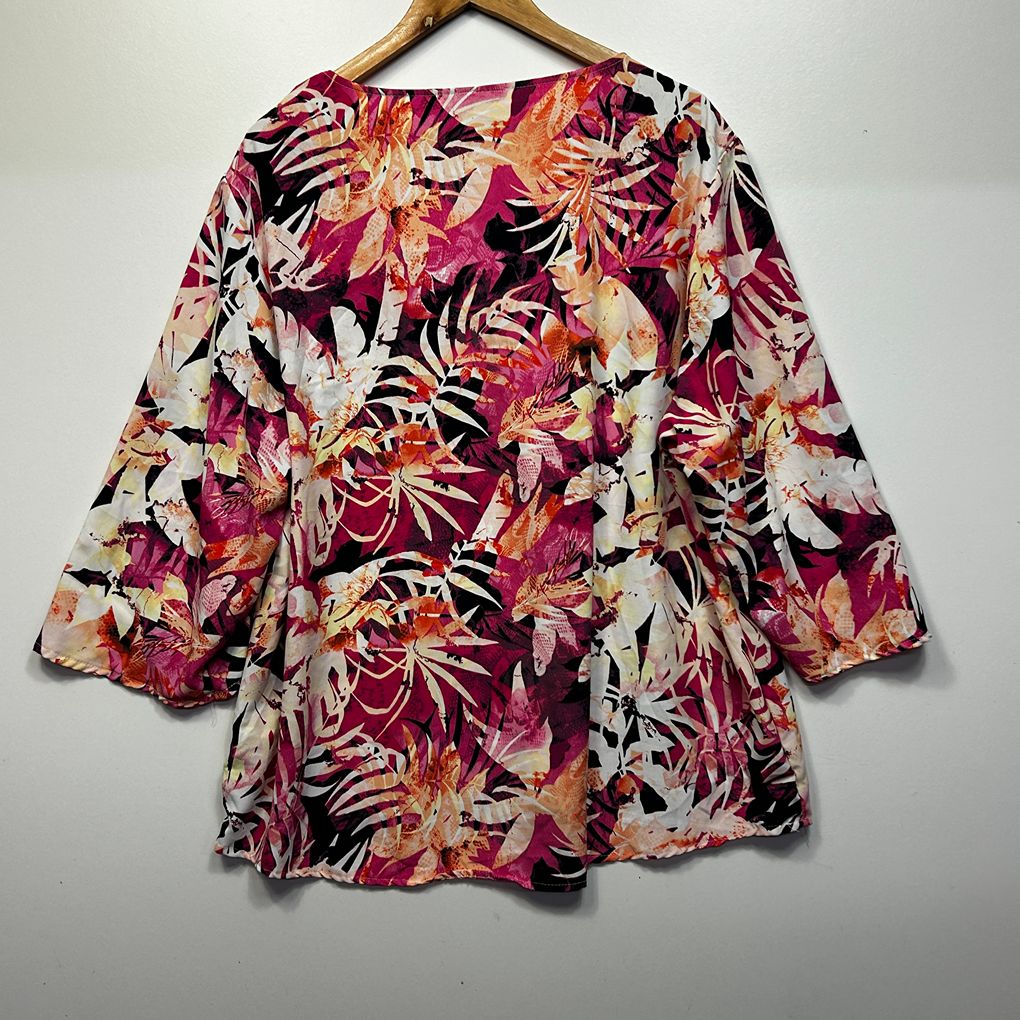 Millers Pink Floral Print Top - Size 20